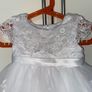 Baby girl white Christening or Flower Dress Image 3