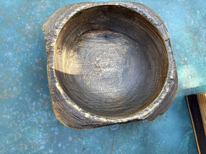 Antique Small Primitive wooden Dough Bowl