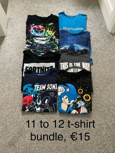 Boys 11 to 12 t shirt bundle
