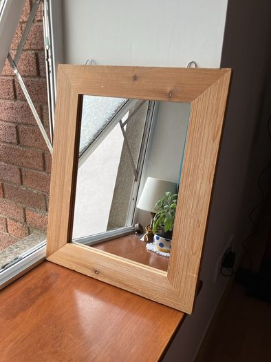 Mirror in wooden frame