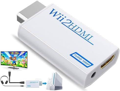 Wii U Full HD 1080P HDMI Compatible Converter Adapter HDMI Converter 3.5mm Audio for PC HDTV Monitor Display