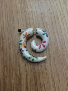 fake gauge Ear Plug Piercing - NEW