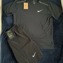 Nike Miller Dri-FIT Set Black T-Shirt & Shorts Mens Size Large