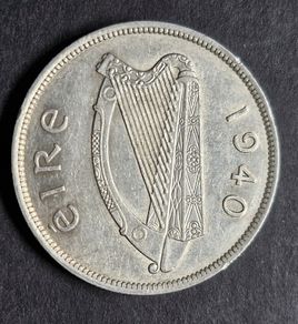 Ireland 1940 Silver Half crown