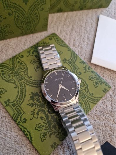 (New) Gucci G-Timeless Stainless Steel Bracelet Watch, Swiss Made