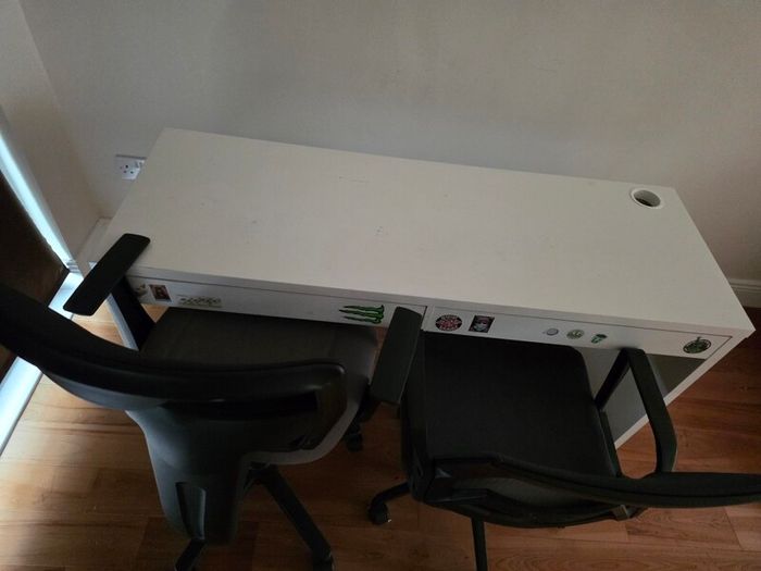 ikea table and 2 chairs