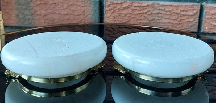 1960's Onyx Trinket/Jewellery Holders x 2