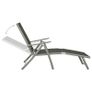 3 Piece Garden Lounge Set Textilene and Aluminium Silver Image 5