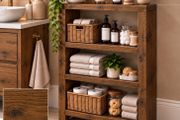 Handmade Tudor Oak Finish Bathroom Unit