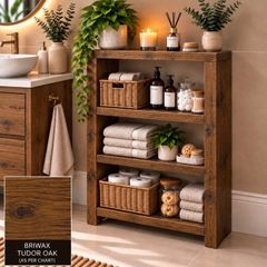 Handmade Tudor Oak Finish Bathroom Unit