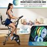 5-in-1 Quiet Folding Exercise Bikes for Home Use, 16 Level Adjustable Magnetic Resistance Foldable Stationary Exercise Bike, LCD Display with Heart Rate, 350LBS Capacity Comfort Seat Image 2