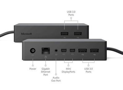 Microsoft 1661 Microsoft Surface PRO 4,5,6,7 Dock | 90W Power Supply (1749) | Docking Station | Surface Pro | laptop Book (Used)