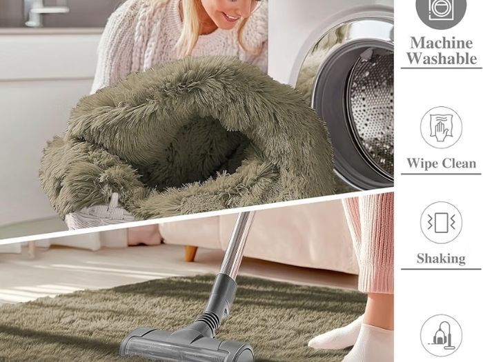 Fluffy Washable Large Rugs Living Room 120 x 160 cm, Khaki Green  Anti Slip Carpet, Soft Thick Pile Bedside Rug, Shaggy Rugs for Kids Bedroom, Nursery