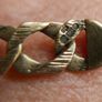 Vintage 9c 375 Solid Yellow Gold Solid Diamonds Cut Horse Shoe with Horses Head Link Bracelet L-6" 8,8 g Image 4