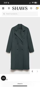 Mango Oversized wool coat  in GREEN