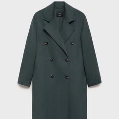 Mango Oversized wool coat  in GREEN