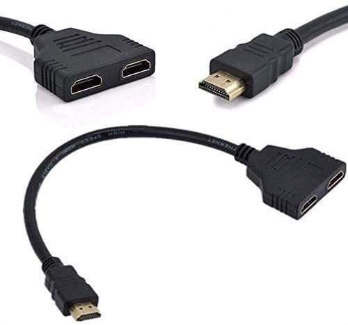 HDMI 4K@60Hz (Male) to 2xHDMI (Female) Splitter Extension Gold Plated Cable Adapter (Brand New/Warranty)