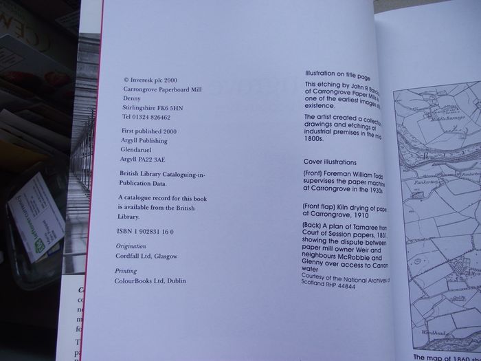 'Carrongrove: 200 years of Papermaking' by Argyll Publishing