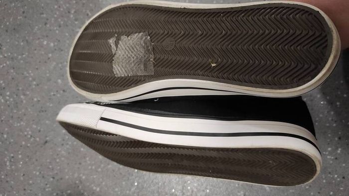 Black Canvas Low Trainers size 8