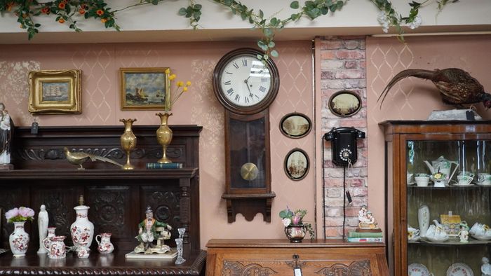 Victorian Oak Wall Clock