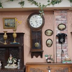 Victorian Oak Wall Clock