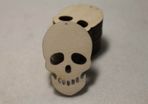 10 x Mini Wooden Skulls / Laser Cut / Scrapbooking Skeleton Jewellery Keyrings