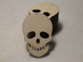 10 x Mini Wooden Skulls / Laser Cut / Scrapbooking Skeleton Jewellery Keyrings