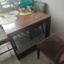 QUICK SALE-Wooden table + with or without the chairs Image 4