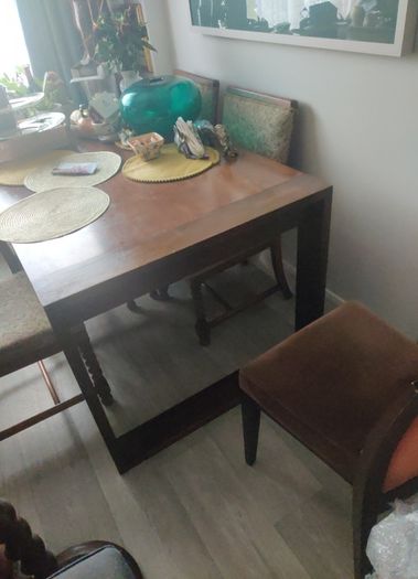 QUICK SALE-Wooden table + with or without the chairs
