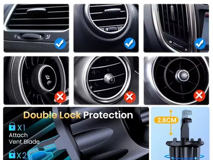 Magnetic Car Phone Holder Super Strong Magnetic Cell Phone Mount for Car Air Vent Compatible with All Phones
