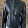 leather womens jacket black Outer Edge size 10 Image 3