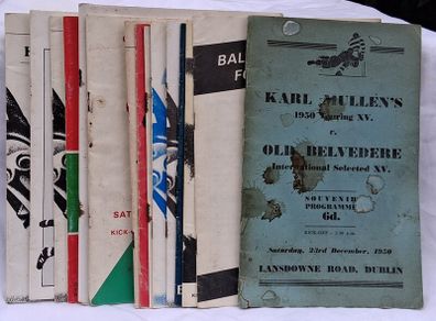 16 Vintage Rugby Programmes (Including 1950)