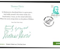 2014 Ireland Birth Centenary of Thomas Davis (Founder of the Young Ireland Movement) Commemorative Stamp Mallow Cancel An Post First Day Cover (FDC)