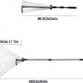 Garden Leaf Rake,Grass Rake for Lawn,Adjustable Lawn Grass Rake for Grass Cleaning Fallen Leaves Weeds,34 to 63-Inch Adjustable Gardening Tools (160cm) Image 2