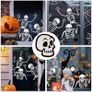 10 sheets Reusable Halloween Party decoration,76pcs Halloween Window stickers,Skeleton and Ghost Window Decals for Halloween Party Decoration Image 3