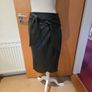 zara black faux leather skirt uk10 Image 2