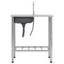 Camping Sink Single Basin with Tap Stainless Steel Image 5