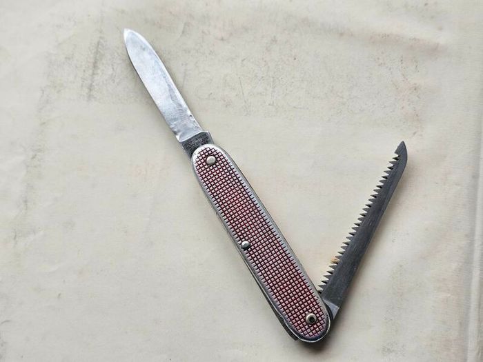 Vintage Elinox Victorinox Alox Woodsman Discontinued Model Swiss Army Knife Rare Collector Piece 1960s
