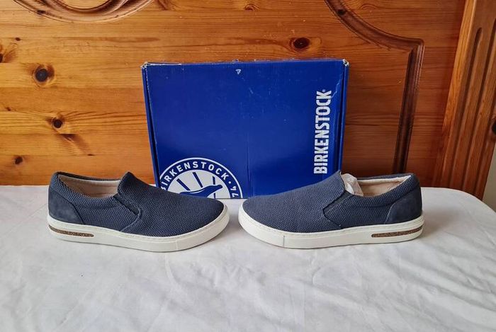 Birkingstock oswego canvas slip on Size 5 eu 38 midnight Navy Brand new boxed