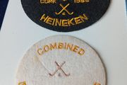 Vintage Sew On Hockey Patches Memorabillia Unused From 1986 And 1988 Heineken Etc