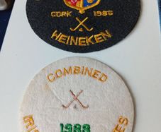 Vintage Sew On Hockey Patches Memorabillia Unused From 1986 And 1988 Heineken Etc