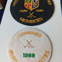 Vintage Sew On Hockey Patches Memorabillia Unused From 1986 And 1988 Heineken Etc