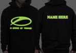 Personalised ASOT a state of trance HOODIE glow in the dark hoodie Armin Van Buuren dj hoodie