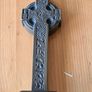 Mcharp Celtic  Cross Plus 2 E P N.s Candlesticks  With Barley Twiist Stems & Bevelled Base. Image 2