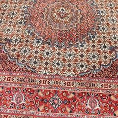 Beautiful Persian Moud Wool and Silk Square Rug and Runner