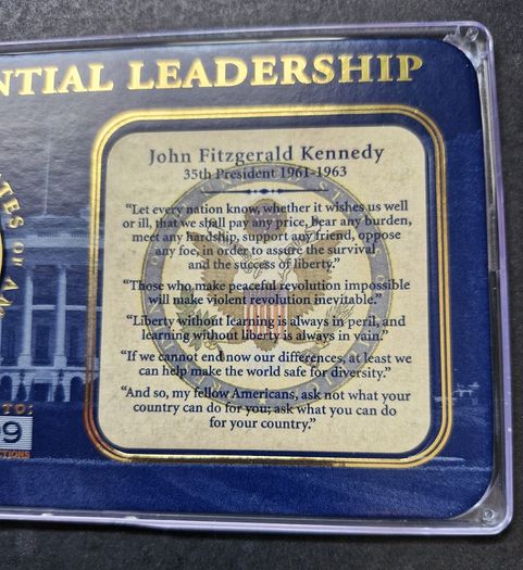 American Mint J.F.K Low Mintage Medal