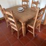 Solid Mexican pine table with 6 chairs Image 2