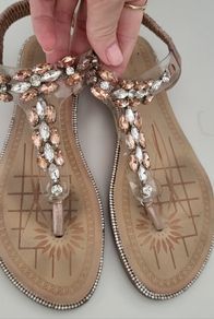 LIBRA jewelled sandals Sz 39 ( Fit 6-6.5 UK)