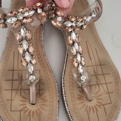 LIBRA jewelled sandals Sz 39 ( Fit 6-6.5 UK)