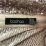 Boohoo champagne sequinned blouse (size 28) Image 7